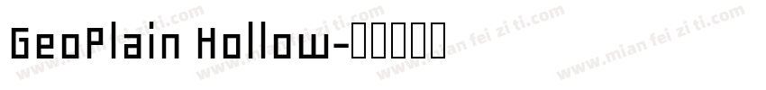 GeoPlain Hollow字体转换